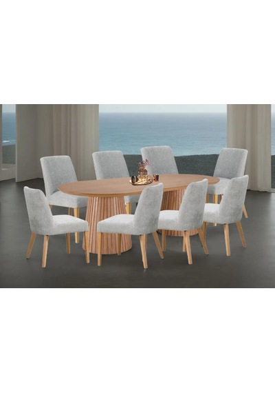 Bohenza Sabit Ahşap Yemek Masası 90x180 Natural