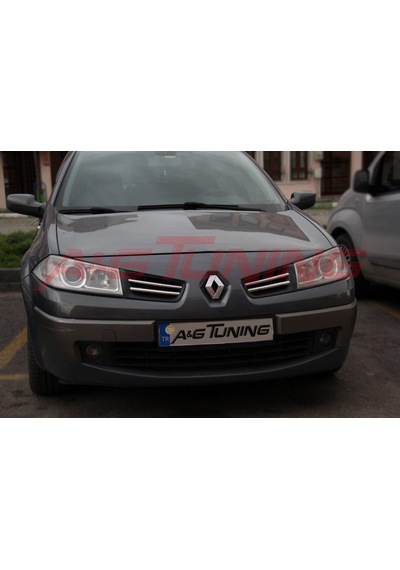 Renault Megane 2 Krom Ön Panjur 2006-2010 4Prç Paslanmaz Çelik N11.6546
