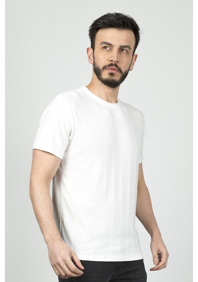 Cazador B.yaka K.kol Erkek T-shirt 4161 Ekru 001