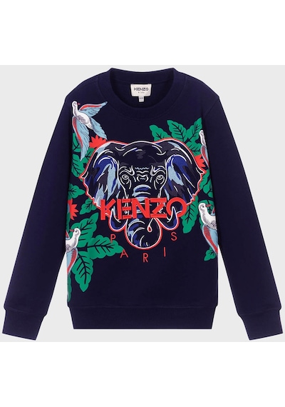 Kenzo Çocuk Sweat K25704/868 Electrıc Blue Lacivert Çok Renkli