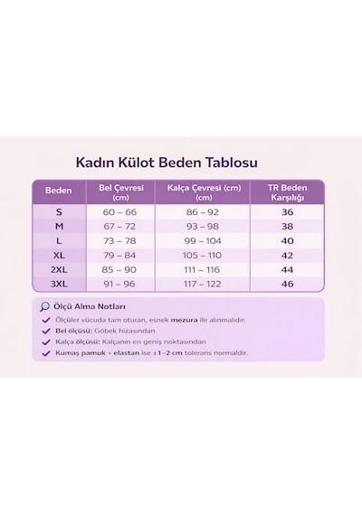 Velmore Kadın 12' Lipamuklu Normal Bel Slip Külot Mor