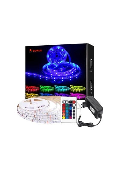 Renk Pil İle Çalışan Şerit Led 2 Metre Pilli Şerit Led Pil Dahil Çok Renkli