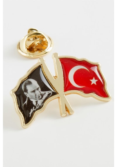 Atatürk Ay Yıldız Yaka Rozet Çok Renkli