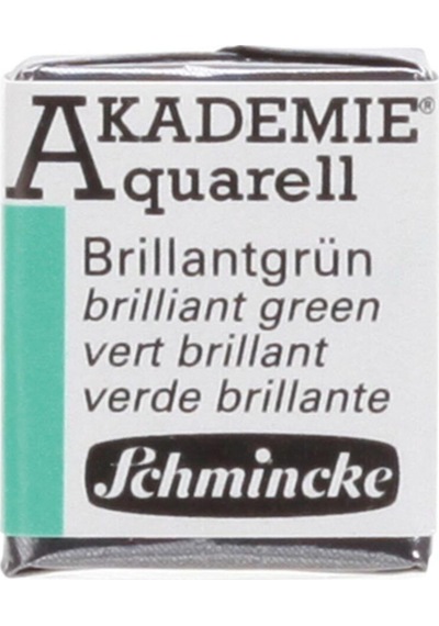 Schmincke Akademie Aquarell Yarım Tablet Sulu Boya 551 Brilliant Green