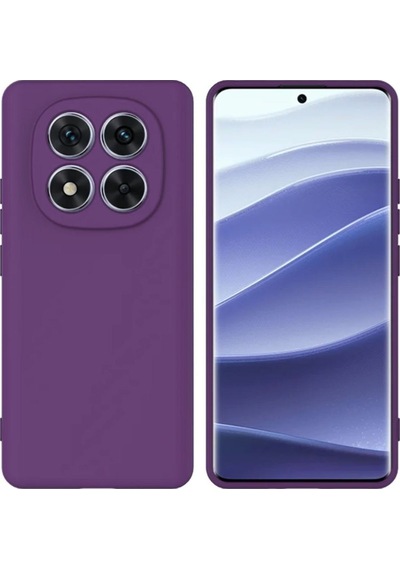 Poco X7 Uyumlu Silikon Kılıf - Kamera Korumalı Esnek Pastel Renk Kapak - Mor Mor