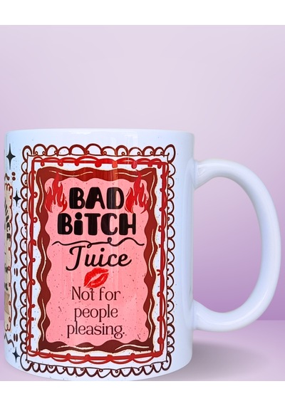 Bad B.tch Juice Renkli Tasarım Motto Kupası Çok Renkli