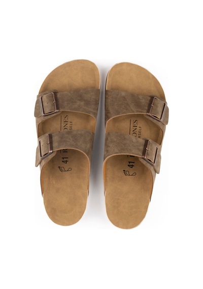 Roy Jones Breezestep Unisex Vizon Çift Toka Günlük Terlik 6500 Vizon