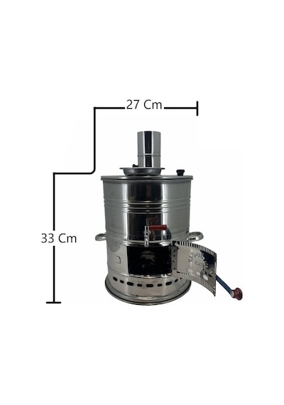 Paslanmaz 304 Çelik Demlikli 7 L Semaver