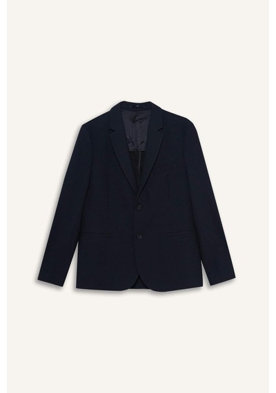 Defacto Modern Fit Düğmeli Cepli Blazer Ceket F2347ax25aunv163 Lacivert
