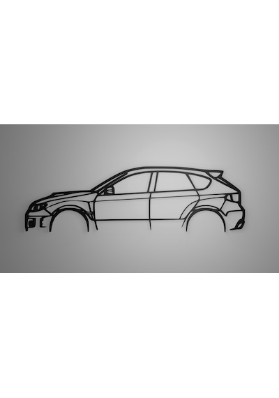 Subaru Wrx 2.5 Silüet 3d Duvar Dekoru - Şık Ve Minimalist Tasarım 19cm