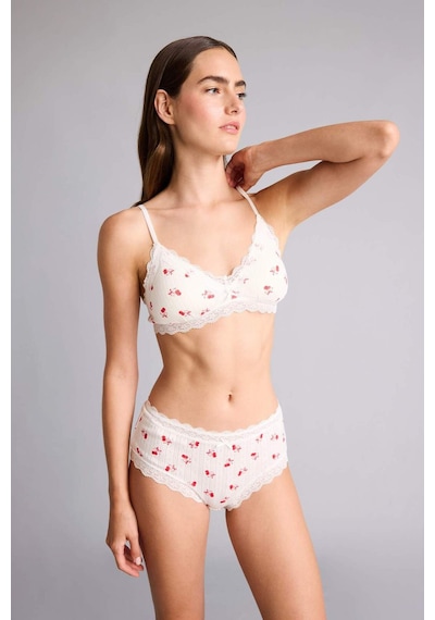 Defacto Dantel Detaylı Çıkarılabilir Kap Pedli Balensiz Açık Pembe Bralet H7274ax26sppn648 Pembe-pn648