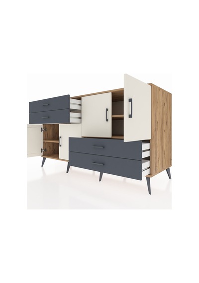 Kronos Konsol 3 Raflı 4 Çekmeceli 4 Kapaklı 176x59x99 Çam-aytaşı/ Çam-aytaşı/antrasit Kronos Konsol 3 Raflı 4 Çekmeceli 4 Kapaklı 176x59x99 Çam-aytaşı/ Çam-aytaşı/antrasit
