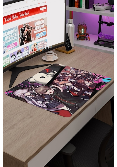 Danganronpa Kaymaz Dikişli Kauçuk Oyuncu Mousepad V3 - 48x40 Xl Gaming Mouse Pad Fare Altlığı