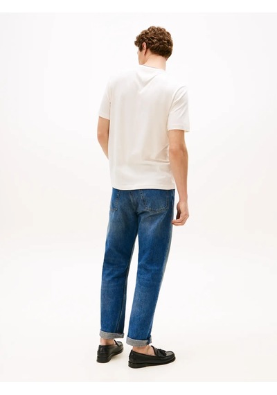 Tommy Hilfiger Cotton Modal Tee, Z00 Erkek Beyaz T-shirt