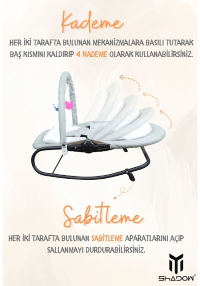 Soft Anakucağı - Hazır Kurulu Gelir - Sallanır - 4 Kademe - Sabitlenebilir Anadizi
