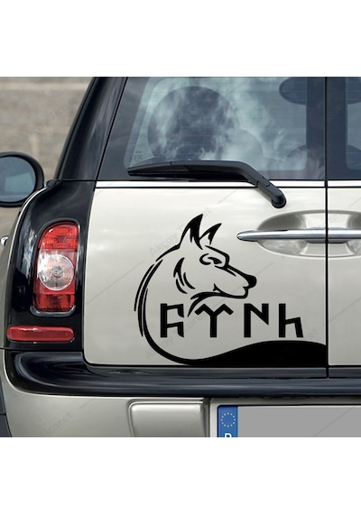 Göktürkçe Türk Sticker Göktürk Kurt Sticker Oto Sticker