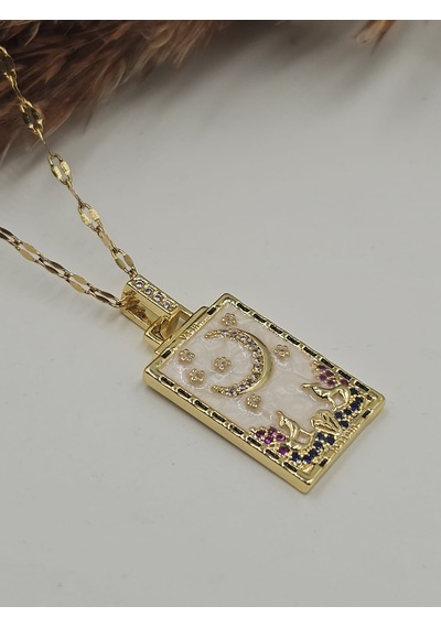 Gökyüzü Tarot Çelik Kolye