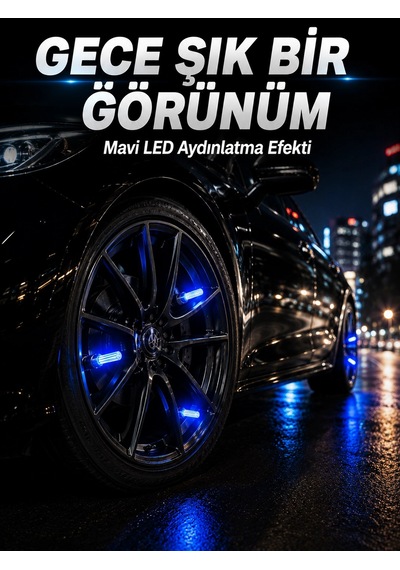 4'lü Led Sibop Işığı Hareket Sensörlü Araç Lastik Sibop Lambası