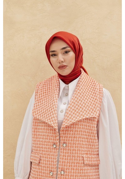Silk Home Düz Shiny Eşarp - Kiremit - Kiremit
