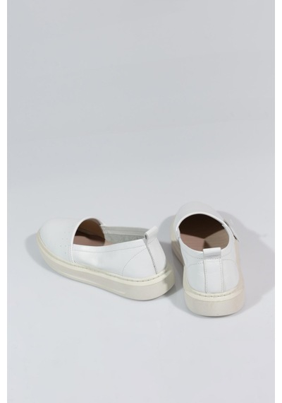 Dgn P63 Kadin İnce Taban Comfort Ayakkabi Beyaz