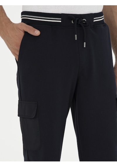 Cacharel Lacivert Slim Fit Kargo Cepli Şort