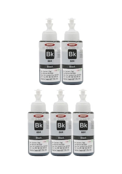 Ekoset Epson L550 L565 Siyah Uyumlu Mürekkep 70 ML 5 Adet
