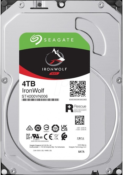 SEAGATE 3.5" 4TB IRONWOLF ST4000VN006 5400 R  M 256MB SATA-3 NAS