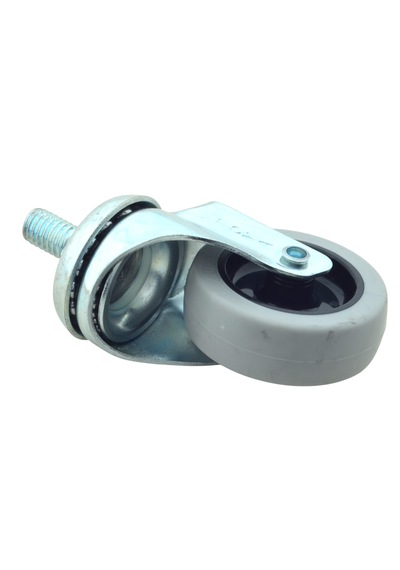 2 Adet Civatalı Metal 50mmx20mm Koltuk Sandalye Mobilya Tekeri Gri - Siyah