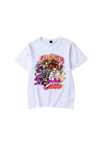 Noıssey Kırmızı Etiket Galashop Jojo Tuhaf Macera Jotaro Kujo Stardust Haçlılar T Shirt 17745 Beyaz
