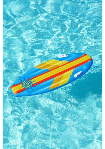 Çocuk Şişme Surf Deniz Havuz 3-10 Yaş 114 M X 46 Cm Şişme Yatak 01 Mavi