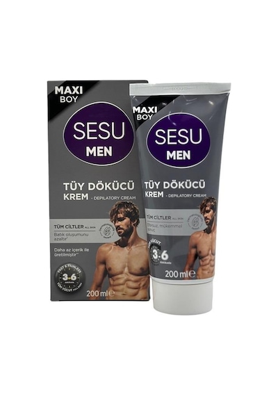 Sesu Men Tüm Ciltler İçin Erkek Tüy Dökücü Krem 200 ML