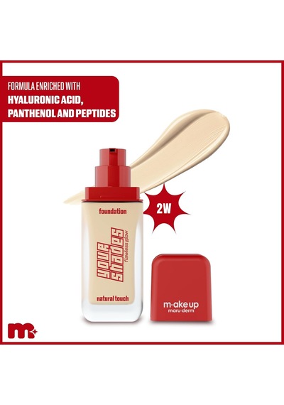 Make Up Maruderm Pürüzsüz Görünüm Sağlayan Yarı Mat Bitişli Uzun Süre Kalıcı Fondöten 2w 30 Ml Çok Renkli