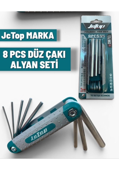 8 Parça Düz Çakı Tip Allen Seti
