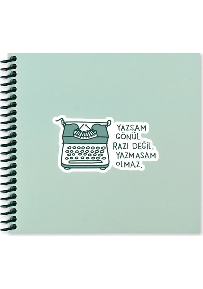Keskin Color Sticker Defter Hisli Şeyler 16x15 50 Yp Çizgili Stickerli Defter Yazsan Gönül Razı Değil Yazmasam Olmaz Çok Renkli