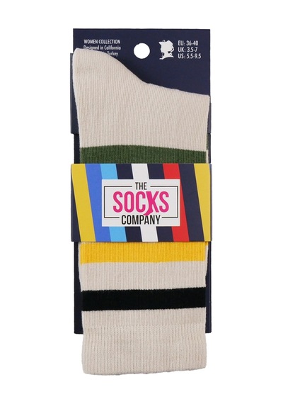 The Socks Company Desenli Kadın Soket Çorap 268k Çok Renkli
