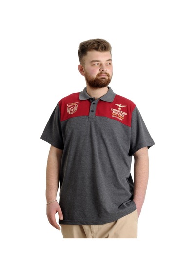 Mode Xl Büyük Beden Erkek T-Shirt Polo Mılıtare 23327 Antramelanj 001
