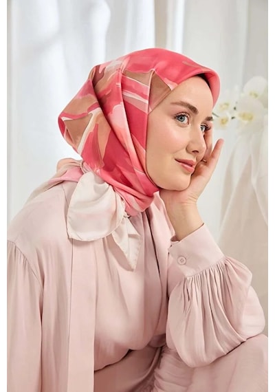Silk Home %100 Twill İpek Eşarp S545 Pembe
