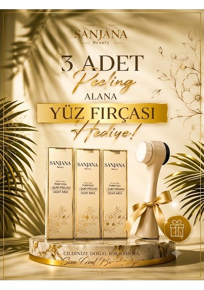 Yüz Fırçası Hediyeli 3 Adet Sanjana Keçi Sütlü Peeling Hediye