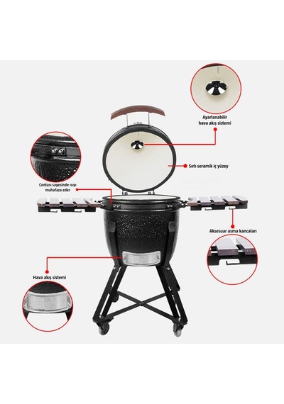Kingstone Kamado Kömürlü Mangal Ø38 Cm Diğer