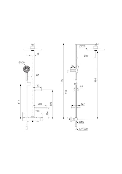 İdeal Standard Bd583ro Ceratherm Al Termostatik Duş Sistemi - Rose Rose