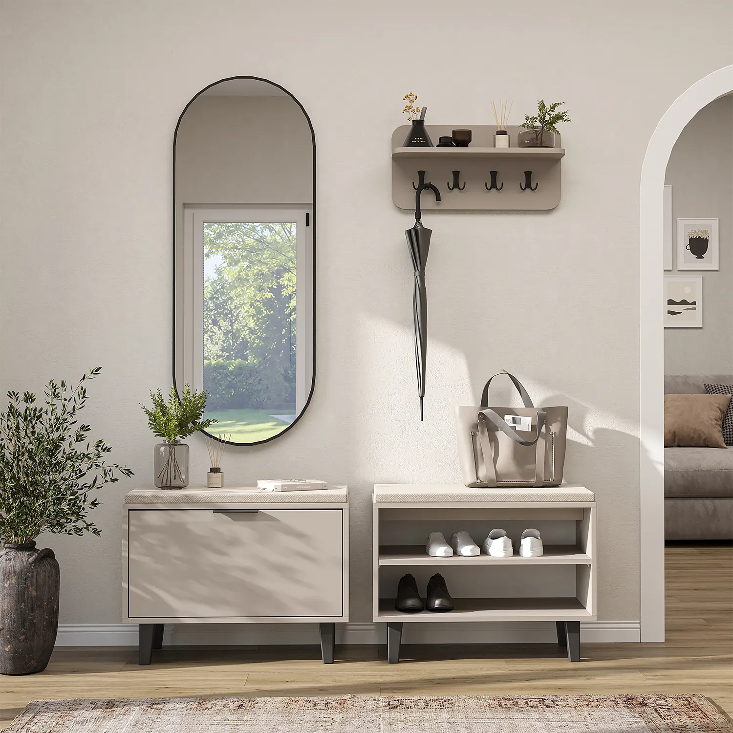 Nord Vestiyer Takımı Askılıklı, Kapaklı Bench, Kapaksız Bench, Modüler, Oval Aynalı Portmanto Takımı Kumtaşı Nord Vestiyer Takımı Askılıklı, Kapaklı Bench, Kapaksız Bench, Modüler, Oval Aynalı Portmanto Takımı Kumtaşı