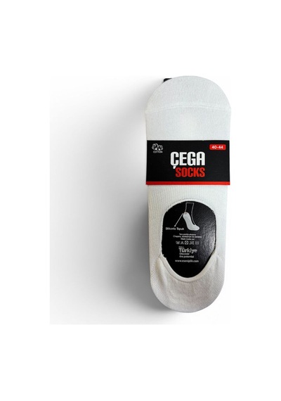 Çega Socks Dikişsiz Pamuklu Silikonlu Kaymaz Babet Çorap 12'li Çok Renkli Çok Renkli