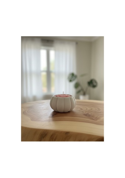 Tealight Bal Kabağı Söz, Nişan, Kına Hediyelik Mumluk Beyaz