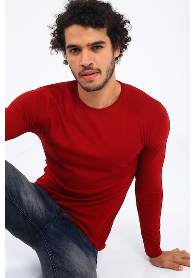 Oksit Mys Lion 4013 Slim Fit Likralı Uzunkol Basic Sweat