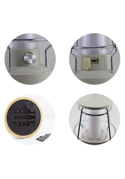 Panther 16 Watt + 80 Smd Ledli Dim Edilebilir Usb Şarjlı Kamp Feneri Krem