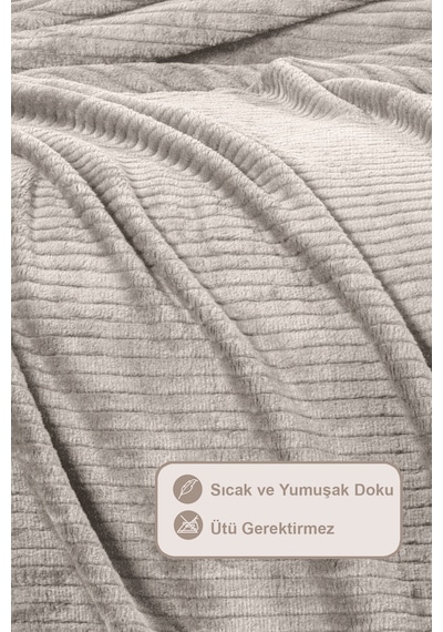 Elart Anna Battaniye Çift Kişilik Wellsoft 180x220 Cm Taş Rengi Taş