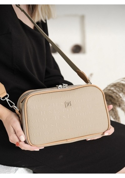 Just Polo Omuz Askılı Çapraz Kadın Çantası Kum