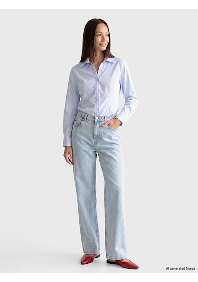LC Waikiki Lc Waıkıkı Mavi Yüksek Bel Straight Fit Kadın Jean Pantolon