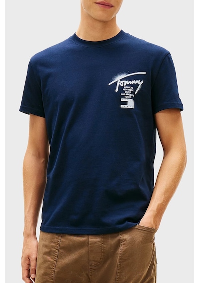 Tommy Jeans Erkek T Shirt Dm0dm22553 C1g Lacivert Lacivert