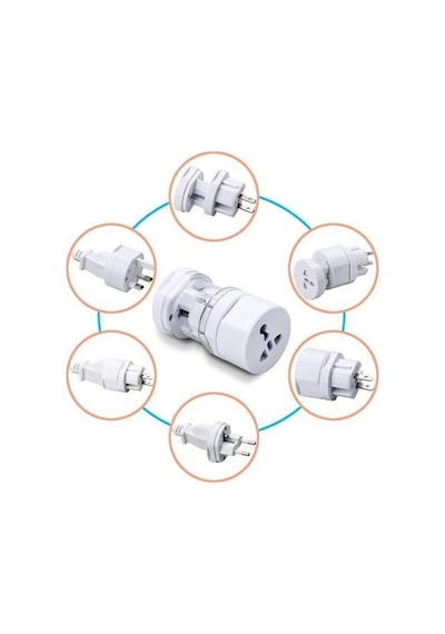 3in1 Seyahat Universal Priz Adaptörü, 150 Ülke İle Uyumlu